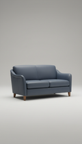 Blue Graphite Leather Loveseat
